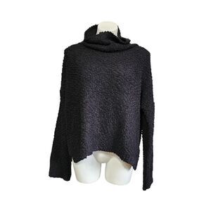 Harper black popcorn sweater sz L